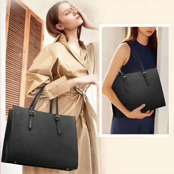 Sac à Bandoulière Femme Élégant - Tissu PU - Dimensions 31x28,5x10,5 Cm - Grand Capacité - Pour Bureau, Voyage