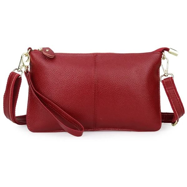 Sac à main cuir femme pratique et léger de couleur rouge